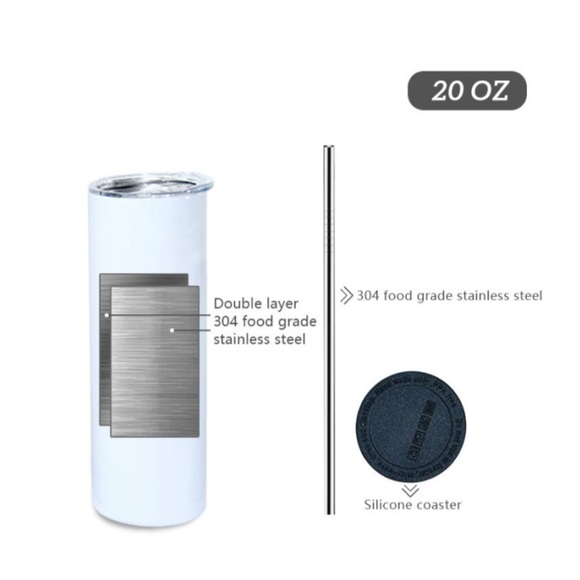 Expresso Sabrina Carpenter Inspired 20oz Skinny Tumbler w/ reusable straw $ lid - Picture 4 of 6